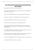 WGU APPLIED HEALTHCARE STATISTICS EXAM QUESTIONS AND ANSWERS