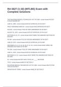 RA 5527 &lpar;1-32&rpar; &lpar;MTLBE&rpar; Exam with Complete Solutions