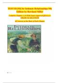 Intimate Relationships &lpar;9th Edition&rpar; by Rowland Miller &ndash; Chapters 1&ndash;14 Complete Test Bank with Expert-Approved Answers