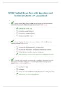 NFHS Football Exam Test &ndash; Questions and Verified Solutions &lpar;A&plus; Guaranteed&rpar; &ndash; National Federation of State High School Associations &ndash; 2026&sol;2027 Complete Rules Exam Preparation Material