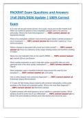 PACKRAT Exam Questions and Answers  &vert;Fall 2025&sol;2026 Update &vert; 100&percnt; Correct  Exam 