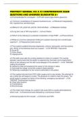 PROPHECY GENERAL ICU A V3 COMPREHENSIVE EXAM QUESTIONS AND ANSWERS GUARANTEE A&plus;