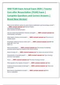 SSM TCAR Exam Actual Exam 2026 &vert; Trauma  Care after Resuscitation &lpar;TCAR&rpar; Exam &vert;  Complete Questions and Correct Answers &vert;  Brand New Version&excl; 