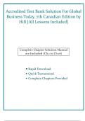 Accredited Test Bank Solutions &mdash; Global Business Today&comma; 7th Canadian Edition &mdash; Charles W&period; L&period; Hill &mdash; &lpar;All Chapters Covered 1&ndash;16&comma; Questions & Answers&rpar;