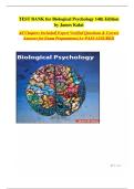 Biological Psychology &lpar;14th Edition&rpar; by James W&period; Kalat &ndash; All Chapters Complete Test Bank with Verified