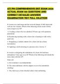 ATI PN COMPREHENSIVE EXIT EXAM 2026 ACTUAL EXAM 180 QUESTIONS AND CORRECT DETAILED ANSWERS EXAMINATION TEST FULL SOLUTION