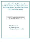 Accredited Test Bank Solutions &mdash; Fundamentals of Investments&colon; Valuation and Management&comma; 10th Edition &mdash; Bradford D&period; Jordan &mdash; &lpar;All Chapters Covered 1&ndash;21&comma; Questions & Answers&rpar;