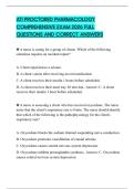 ATI PROCTORED PHARMACOLOGY COMPREHENSIVE EXAM 2026 FULL QUESTIONS AND CORRECT ANSWER