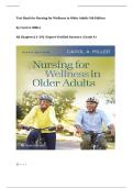 Test Bank for Nursing for Wellness in Older Adults 9th Edition  by Carol A&period; Miller  &vert;All Chapters &lpar;1&ndash;29&rpar; &vert; Expert Verified Answers &vert; Grade A&plus;