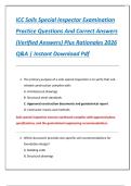 ICC Soils Special Inspector Examination  Practice Questions And Correct Answers  &lpar;Verified Answers&rpar; Plus Rationales 2026  Q&A &vert; Instant Download Pdf 
