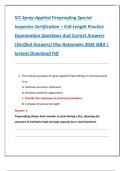 ICC Spray-Applied Fireproofing Special  Inspector Certification &ndash; Full-Length Practice  Examination Questions And Correct Answers  &lpar;Verified Answers&rpar; Plus Rationales 2026 Q&A &vert;  Instant Download Pdf 