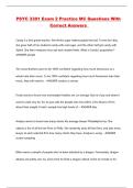 PSYC 3301 Exam 2 Practice MC Questions With Correct Answers 