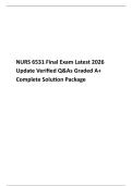 NURS 6531 Final Exam Latest 2026 Update Verified Q&As Graded A&plus; Complete Solution Package