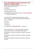 Nurs 220 Midterm Exam Questions and Answers &lpar;Latest 2026