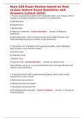 Nurs 220 Exam Review based on final review lecture Exam Questions and Answers &lpar;Latest 2026&rpar;