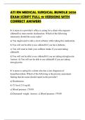 ATI RN MEDICAL SURGICAL BUNDLE 2026 EXAM SCRIPT FULL 19 VERSIONS WITH CORRECT ANSWERS