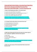 Colorado Real Estate Broker Licensing Exam Questions  And Correct Answers &lpar;Verified Answers&rpar; Plus  Rationales 2025&sol;2026 Q&A &vert; Instant Download Pdf 