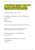 ATI RN MEDICAL SURGICAL STUDY PACK 2026 FULL EXAM REVIEW 19 LATEST VERSIONS WITH SOLVED QUESTIONS