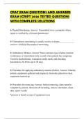 CRAT EXAM QUESTIONS AND ANSWERS EXAM SCRIPT 2026 TESTED QUESTIONS WITH COMPLETE SOLUTIONS