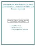 Accredited Test Bank Solutions &mdash; Police Administration&comma; 11th Edition &mdash; Cordner &mdash; &lpar;All Chapters Covered 1&ndash;15&comma; Questions & Answers&rpar;