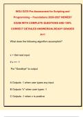 WGU D278 Pre-Assessment for Scripting and  Programming &ndash; Foundations 2026-2027 NEWEST  EXAM WITH COMPLETE QUESTIONS AND 100&percnt;  CORRECT DETAILED ANSWERS&sol;ALREADY GRADED  A&plus;&excl;&excl;