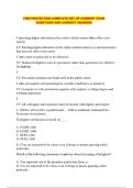 FIRE PROTECTION COMPLETE SET OF CURRENT EXAM QUESTIONS AND CORRECT ANSWERS