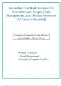 Accredited Test Bank Solutions &mdash; Operations and Supply Chain Management&comma; 2024 Release &mdash; William J&period; Stevenson &mdash; &lpar;All Chapters Covered 1&ndash;19&comma; Questions & Answers&rpar;