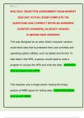 WGU D431 OBJECTIVE ASSESSMENT EXAM NEWEST  2026-2027 ACTUAL EXAM COMPLETE 100  QUESTIONS AND CORRECT DETAILED ANSWERS  &lpar;VERIFIED ANSWERS&rpar; &vert;ALREADY GRADED  A&plus;&vert;BRAND NEW VERSION&excl;&excl;
