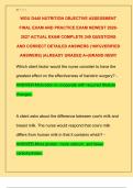 WGU D440 NUTRITION OBJECTIVE ASSESSMENT  FINAL EXAM AND PRACTICE EXAM NEWEST 2026 2027 ACTUAL EXAM COMPLETE 240 QUESTIONS  AND CORRECT DETAILED ANSWERS &lpar;100&percnt;VERIFIED  ANSWERS&rpar; &vert;ALREADY GRADED A&plus;&vert;BRAND NEW&excl;&excl; 