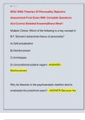 WGU D564 Theories Of Personality Objective  Assessment Final Exam With Complete Questions  And Correct Detailed Answers&vert;Brand New&excl;&excl; 