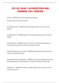PSY 201 EXAM 1 UO QUESTIONS AND ANSWERS 100&percnt; VERIFIED 