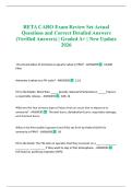 RETA CARO Exam Review Set Actual Questions and Correct Detailed Answers &lpar;Verified Answers&rpar; &vert; Graded A&plus; &vert; New Update 2026