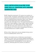 CRCR CERTIFICATION EXAM PREP STUDY GUIDE 2026 ALL QUESTIONS WITH ANSWERS GUARANTEED PASS