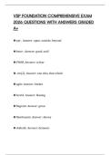 VSP FOUNDATION COMPREHENSIVE EXAM 2026 QUESTIONS WITH ANSWERS GRADED A&plus;