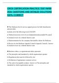 CRCR CERTIFICATION PRACTICE TEST PAPER 2026 QUESTIONS AND DETAILED SOLUTIONS 100&percnt; CORRECT
