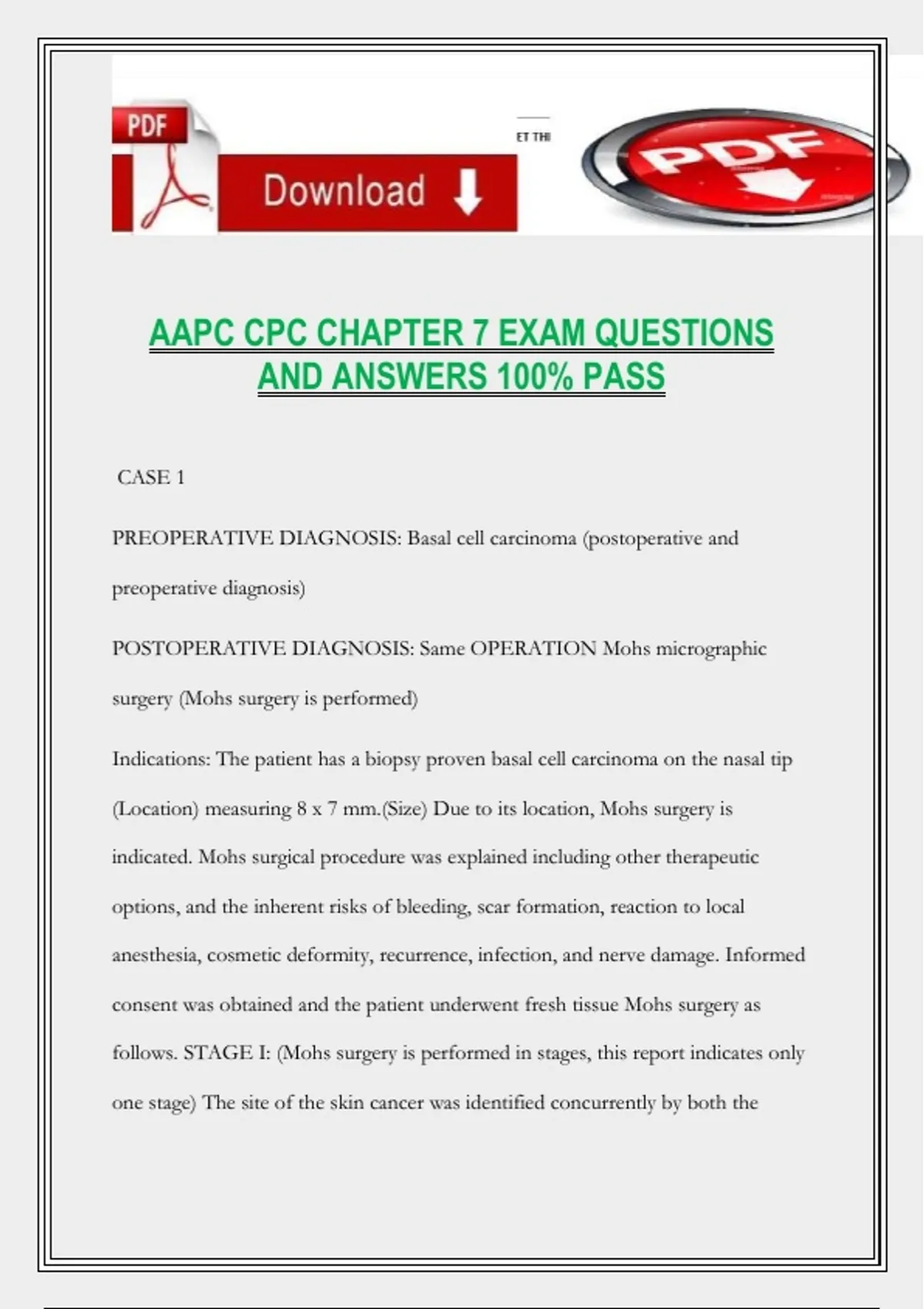 AAPC CPC CHAPTER 7 EXAM QUESTIONS AND ANSWERS 100% PASS - AAPC CPC ...