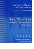 Instructors manual and test bank for Social gerontology&comma; a -- Nancy R&period; Hooyman&semi; H&period; Asuman Kiyak -- &lpar; WeLib&period;org &rpar;
