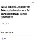 CARDIAC- HEALTHSTREAM TELEMETRY TEST EXAM comprehensive questions and verified accurate solution &lpar;detailed & elaborated&rpar; &lpar;2025&sol;2026&rpar; TEST&excl;&excl;
