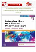 TEST BANK FOR INTRODUCTION TO CLINICAL PHARMACOLOGY 11THEDITIONBYCONSTANCE VISOVSKY CHERYLZAMBROSKI SHIRLEYHOSLER CHAPTER 1-20 