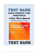 2025 Test Bank for Ham&rsquo;s Primary Care Geriatrics &ndash; 7th Edition &vert; Elder Care & Gerontology