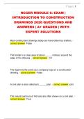 NCCER MODULE 6&colon; EXAM &vert;  INTRODUCTION TO CONSTRUCTION  DRAWINGS 2026 QUESTIONS AND  ANSWERS &vert; A&plus; GRADED &vert; WITH  EXPERT SOLUTIONS