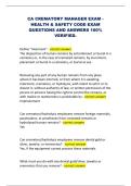 CA CREMATORY MANAGER EXAM - HEALTH & SAFETY CODE EXAM QUESTIONS AND ANSWERS 100&percnt; VERIFIED&period;