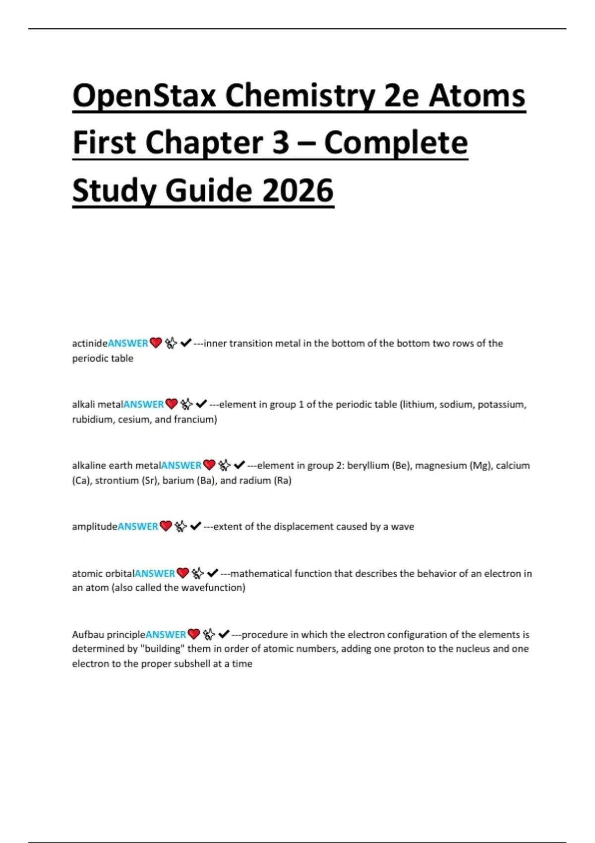 OpenStax Chemistry 2e Atoms First Chapter 3 – Complete Study Guide 2026 ...