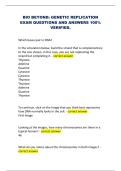 BIO BEYOND&colon; GENETIC REPLICATION EXAM QUESTIONS AND ANSWERS 100&percnt; VERIFIED&period;