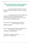FTCE Professional Education -Chapters 2 Questions with 100&percnt; Verified Answers UPDATED&excl;&excl;&excl;&period;