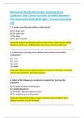 Minnesota Real Estate Broker Licensing Exam  Questions And Correct Answers &lpar;Verified Answers&rpar;  Plus Rationales 2025&sol;2026 Q&A &vert; Instant Download  Pdf 
