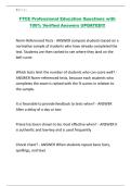 FTCE Professional Education Questions with 100&percnt; Verified Answers UPDATED&excl;&excl;&excl;&period;