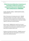 FTCE Professional Education&semi; Competency 5&colon; Knowledge of Relevant Continuous Professional Improvement Questions with 100&percnt; Verified Answers UPDATED&excl;&excl;&excl;