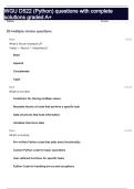 WGU D522 &lpar;Python&rpar; questions with complete solutions graded A&plus;