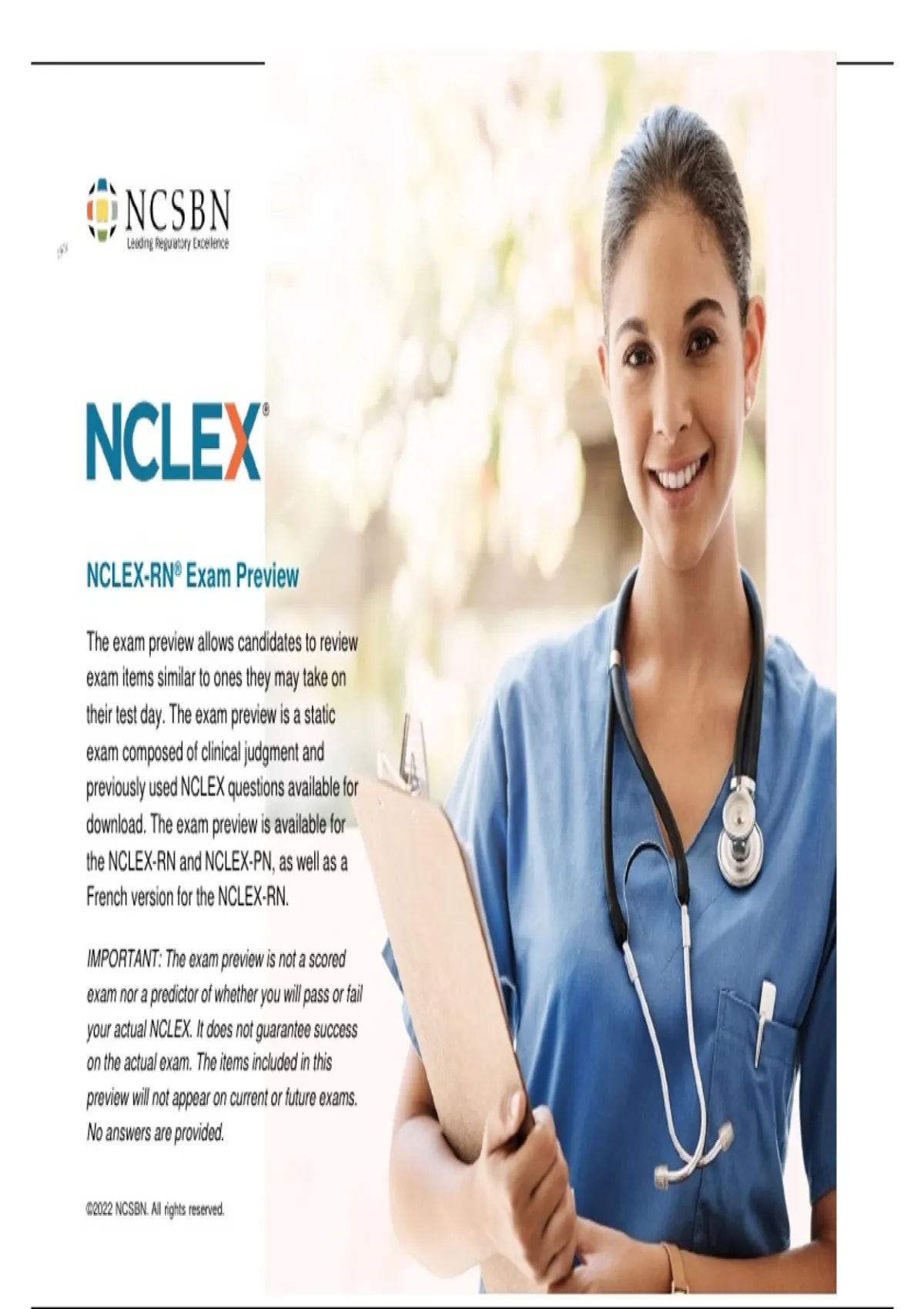 NCLEX EXAM PREVIEW Questions And Answers Latest Update 2026 - Nclex ...